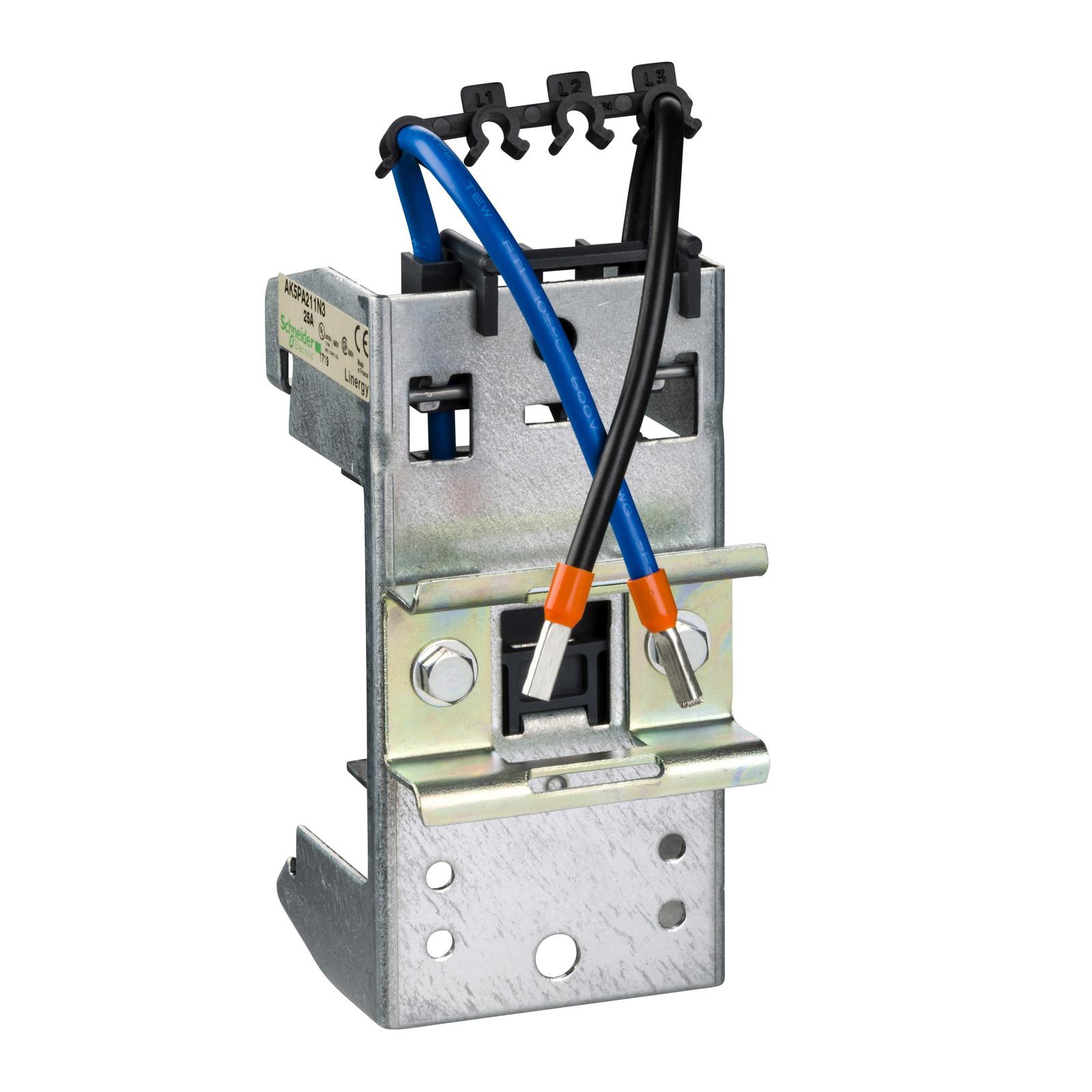 Mounting plate, Linergy HK, 1P+N, 25A, 4.4mm², 105x54x61mm