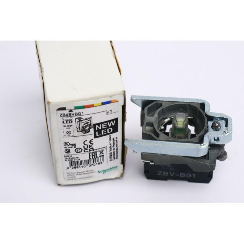 Complete body light block assembly, Harmony XB4, metal, universal LED, body fixing collar, 24...120V AC DC