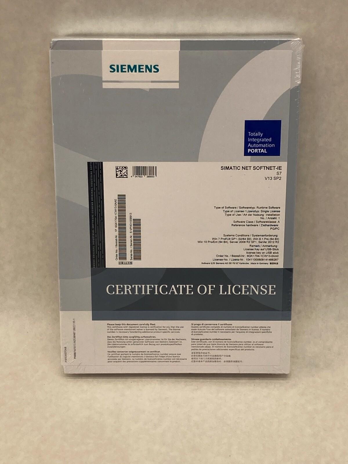 6GK1704-1CW13-0AA0 SIMATIC NET SOFTNET-IE S7 V13 SP2