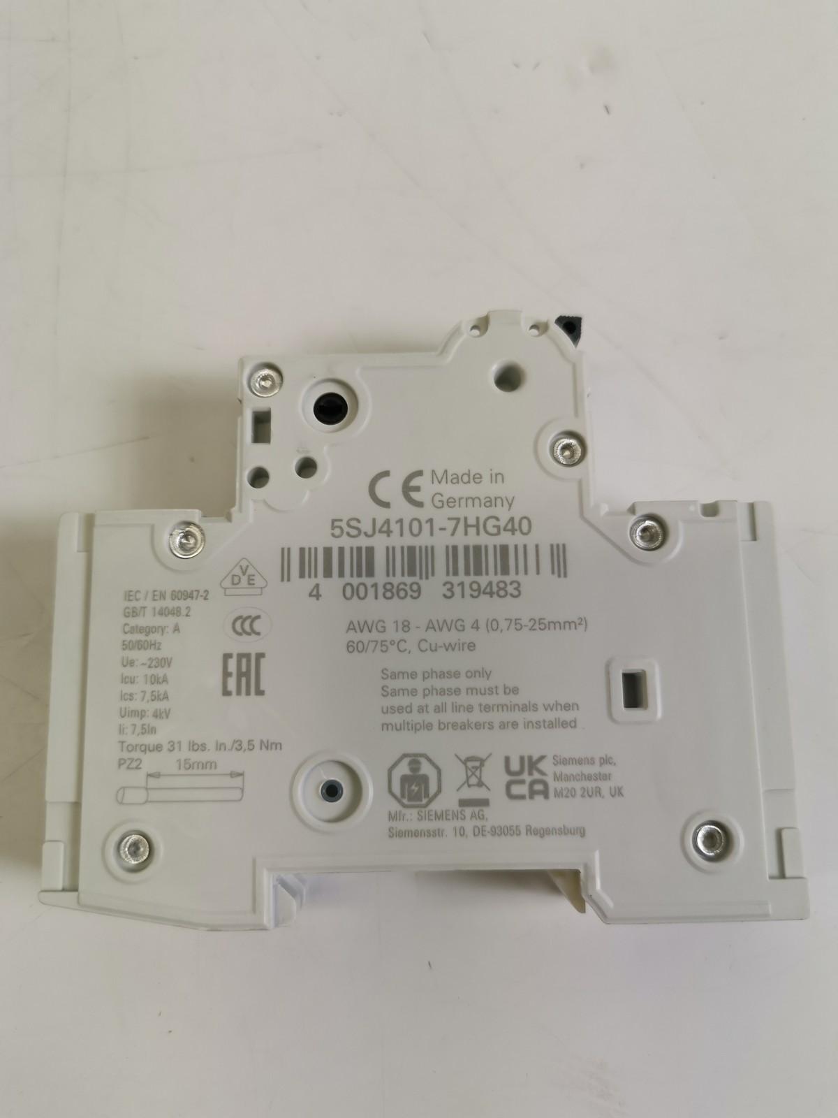MCB 5SJ4 1P 240V 1A SAME PH 14K C-TRIP