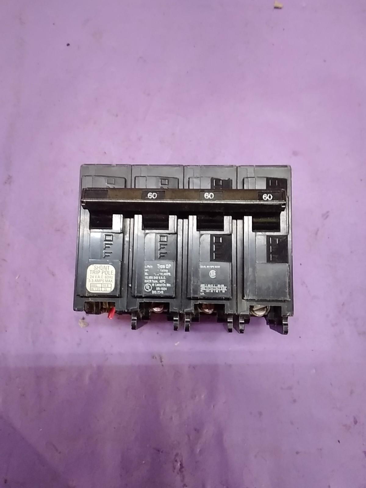 BREAKER 60A 3P 240V 10K QP 24V SHUNT