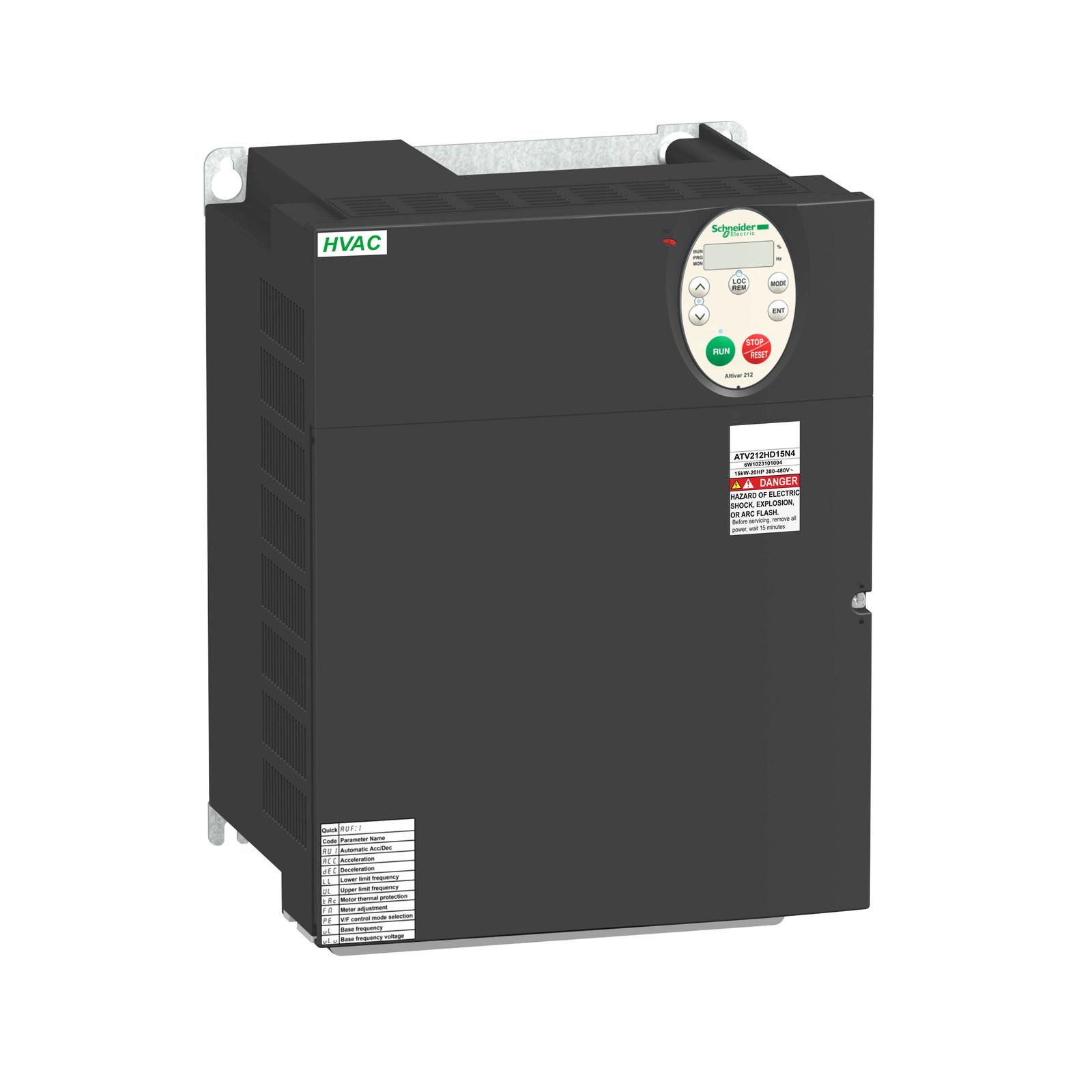 variable speed drive, Altivar 212, 22kW, 30hp, 480V, 3 phases, with EMC, IP21, slim