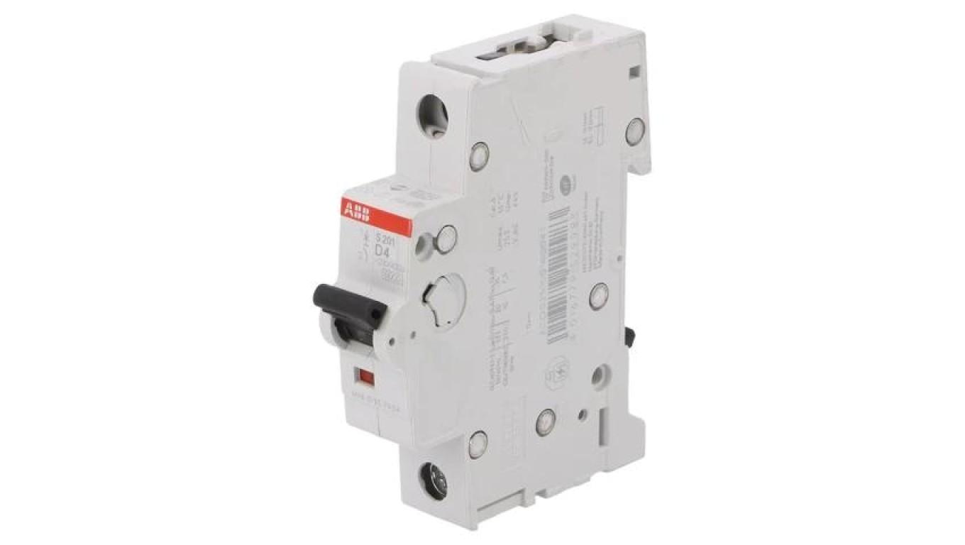 S201-D4 Miniature Circuit Breaker - 1P - D - 4 A