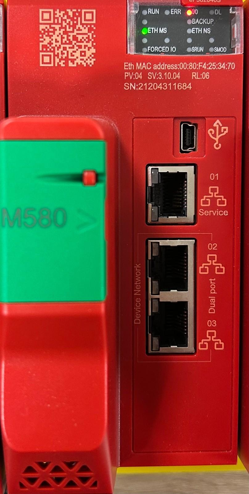 standalone safety processor, Modicon M580, 8MB, 61 Ethernet devices, 8 remote IO racks, 16 CIP safety devices