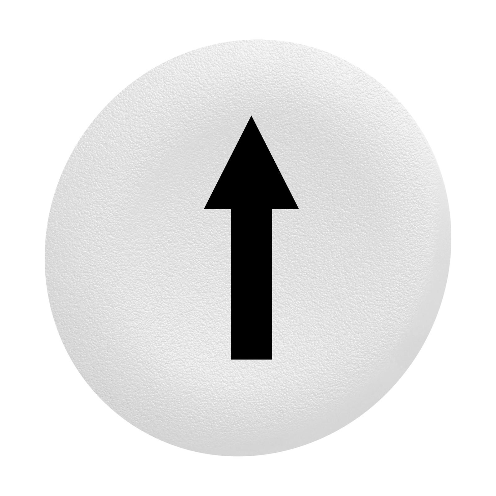 Harmony XB4, Harmony XB5, Antimicrobial white plain cap up arrow for flush mounted push button