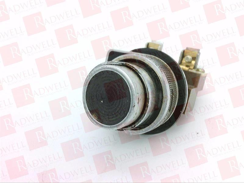 Push-button, Harmony 9001K, metal, recessed, black, 30mm, spring return, 1 C/O