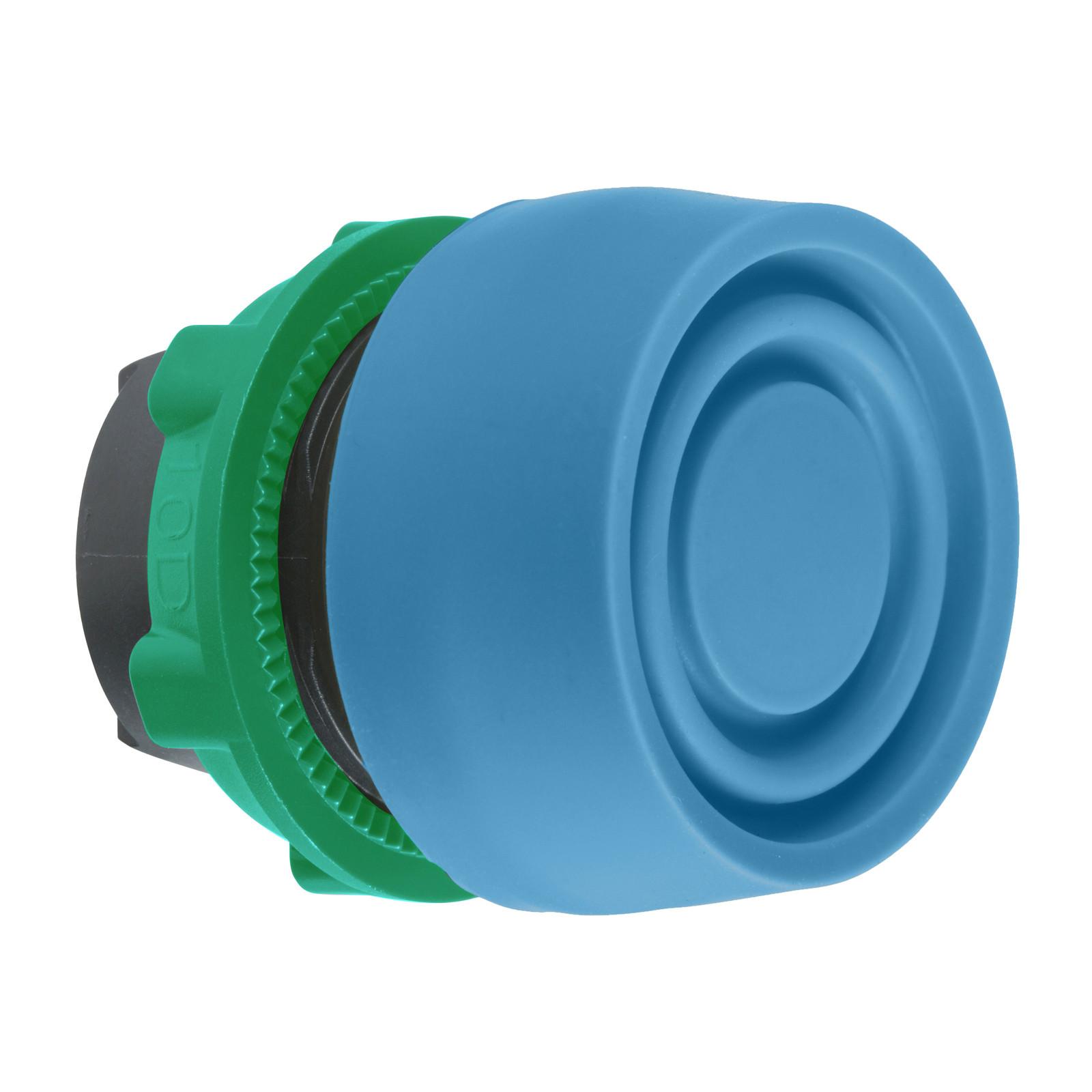 Head for non illuminated push button, Harmony XB5, XB4, blue flush pushbutton Ø22 mm spring return unmarked