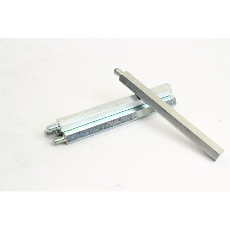 Hexagonal spacers M6 height 100 for raising mounting plates, etc. Supply: 100