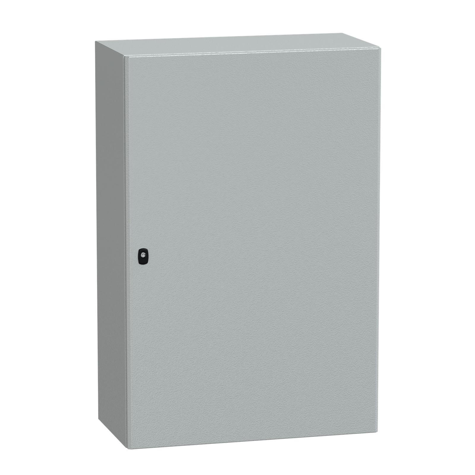 Wall mounted steel enclosure, Spacial S3D, plain door, with mounting plate, 1200x800x400mm, IP66, IK10