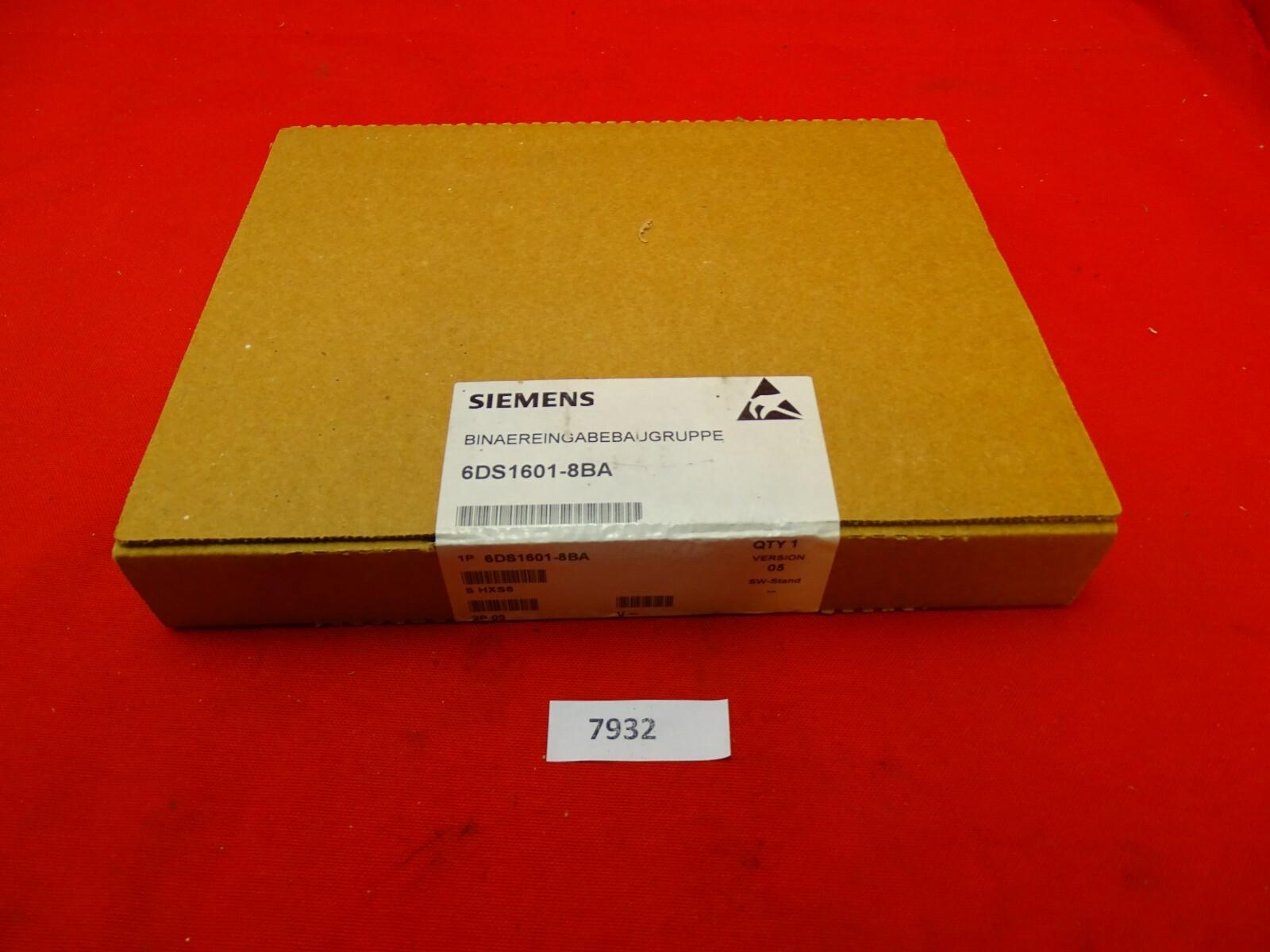 Teleperm 6DS1601-8BA 6DS1 601-8BA E-Stand:05 Inutilisé-