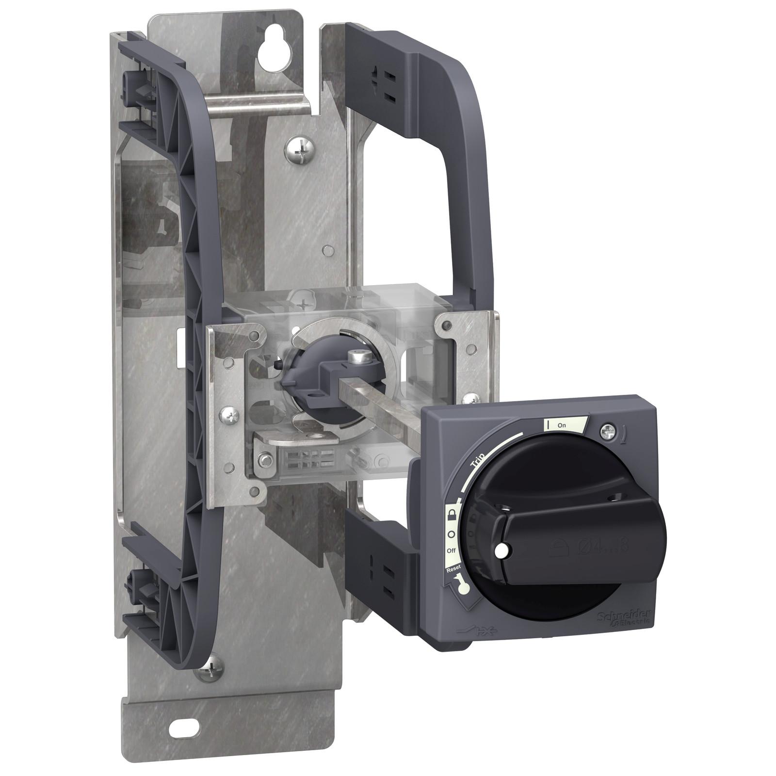 Mounting bracket kit with extended rotary handle, TeSys Ultra, IP54, black handle, with trip indication, for LUB