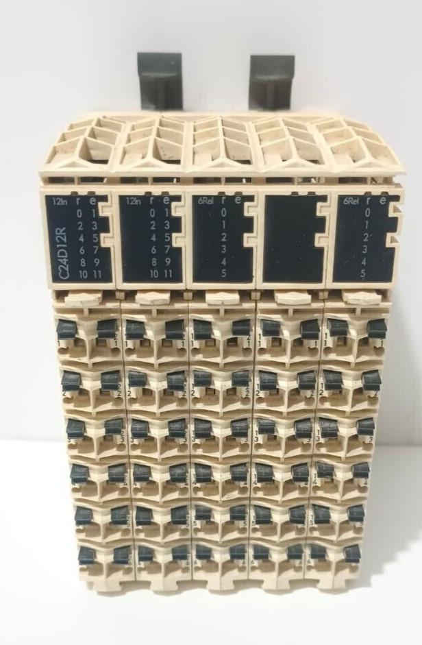 compact I/O expansion block, Modicon TM5, 36 IO, 24 DI, 12 DO relay