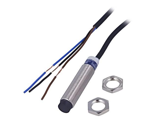 Inductive proximity sensors XS, inductive sensor XS6 M12, L54mm, brass, Sn7mm, 12...48 VDC, cable 2 m