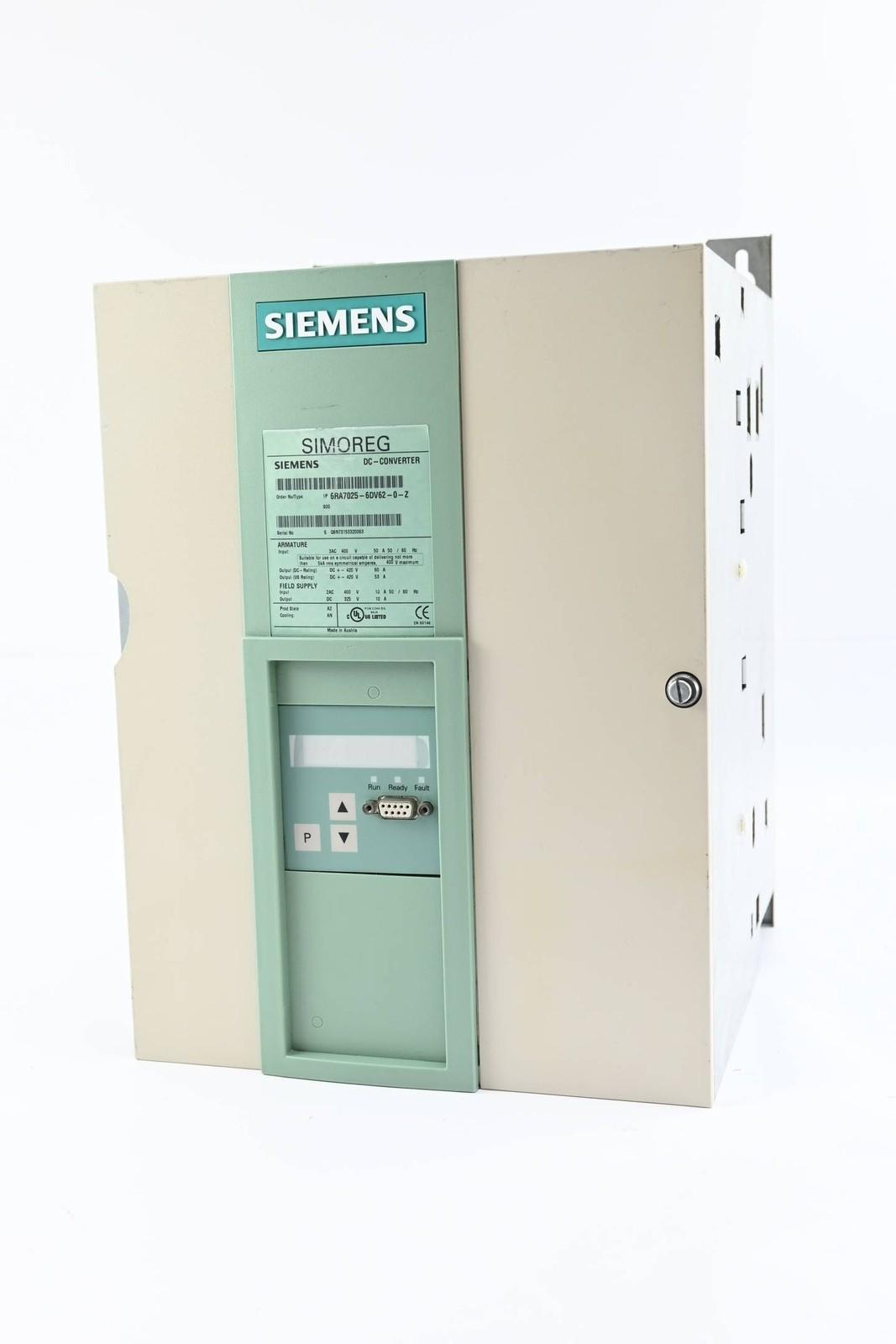 Simoreg DC Converter 6RA7025-6DV62-0-Z 6RA7 025-6DV62-0-Z E.A2 Z=S00