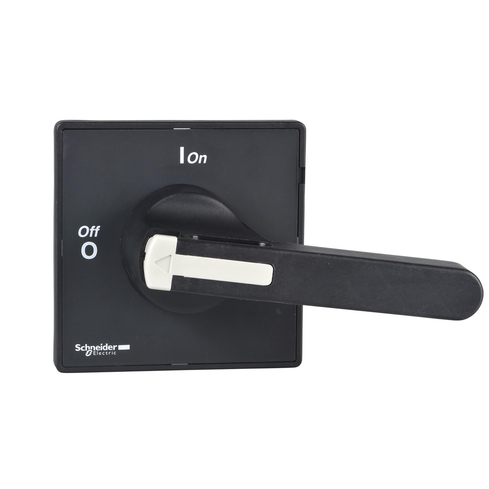 Handles and front plates,TeSys Control,black handle,black front,1-3 padlocking,4 screws fixing,for V5/V6