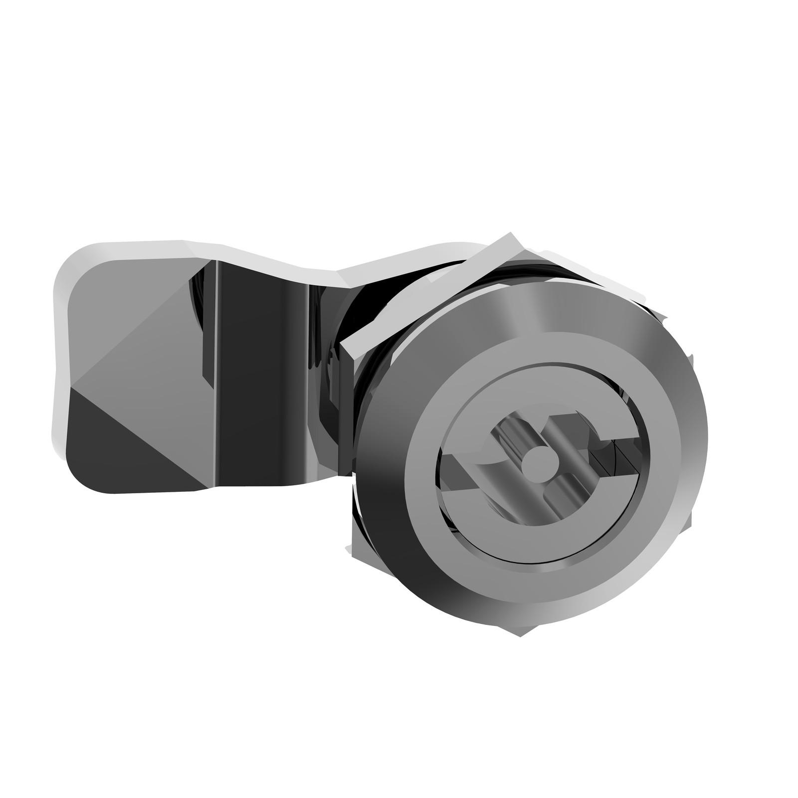 Replace. round lock, DB 3mm, for Spacial S3X enclosure, chrome-plated zamak