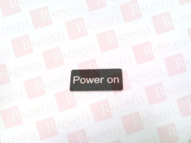 INSCR. LABEL, BLK 12.5 X 27MM, POWER OFF