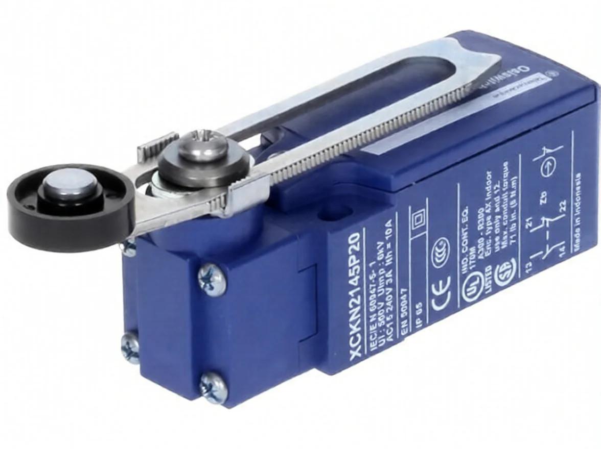 Limit switch, Limit switches XC Standard, XCKN, thermoplastic plastic roller lever var.length, 1NC+1 NO, snap, M20