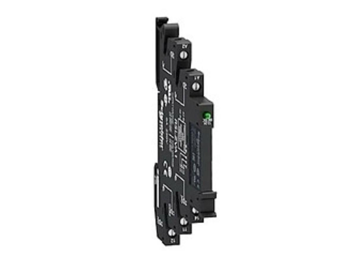 slim interface relay, Harmony Electromechanical Relays, pre assembled, 6A, 1CO, with LED, screw connec to rs, 24V AC/DC