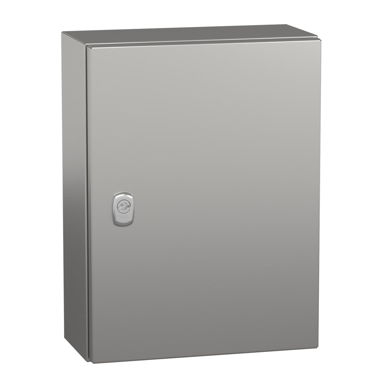 Wall mounted enclosure, Spacial S3X, stainless steel 304L, plain door, 400x300x150mm, IP66