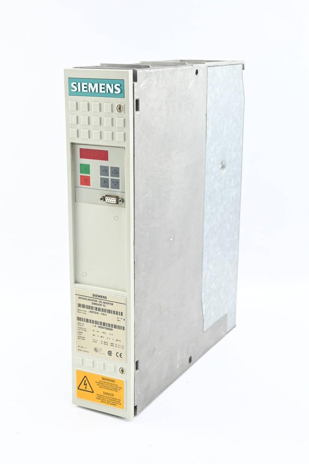 Simovert FC Inverter 6SE7016-1TA11 6SE7 016-1TA11 Ver.