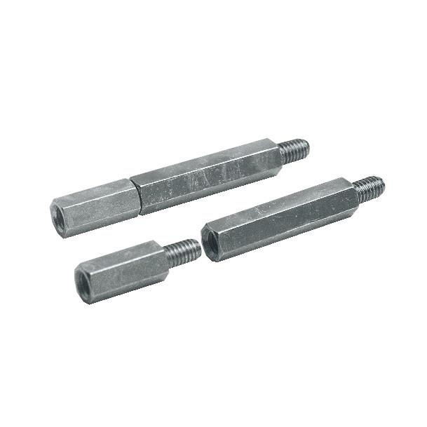Hexagonal spacers M6 height 14 for raising mounting plates, etc. Supply: 100