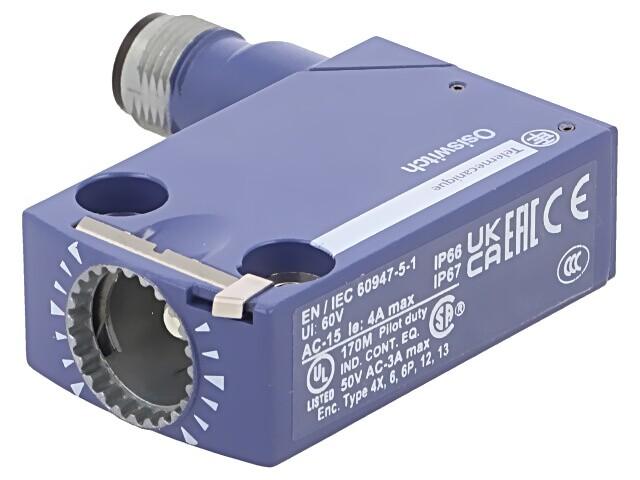 Limit switch body, Limit switches XC Standard, ZCMD, 1NC+1 NO, silver, snap action, connection, M12