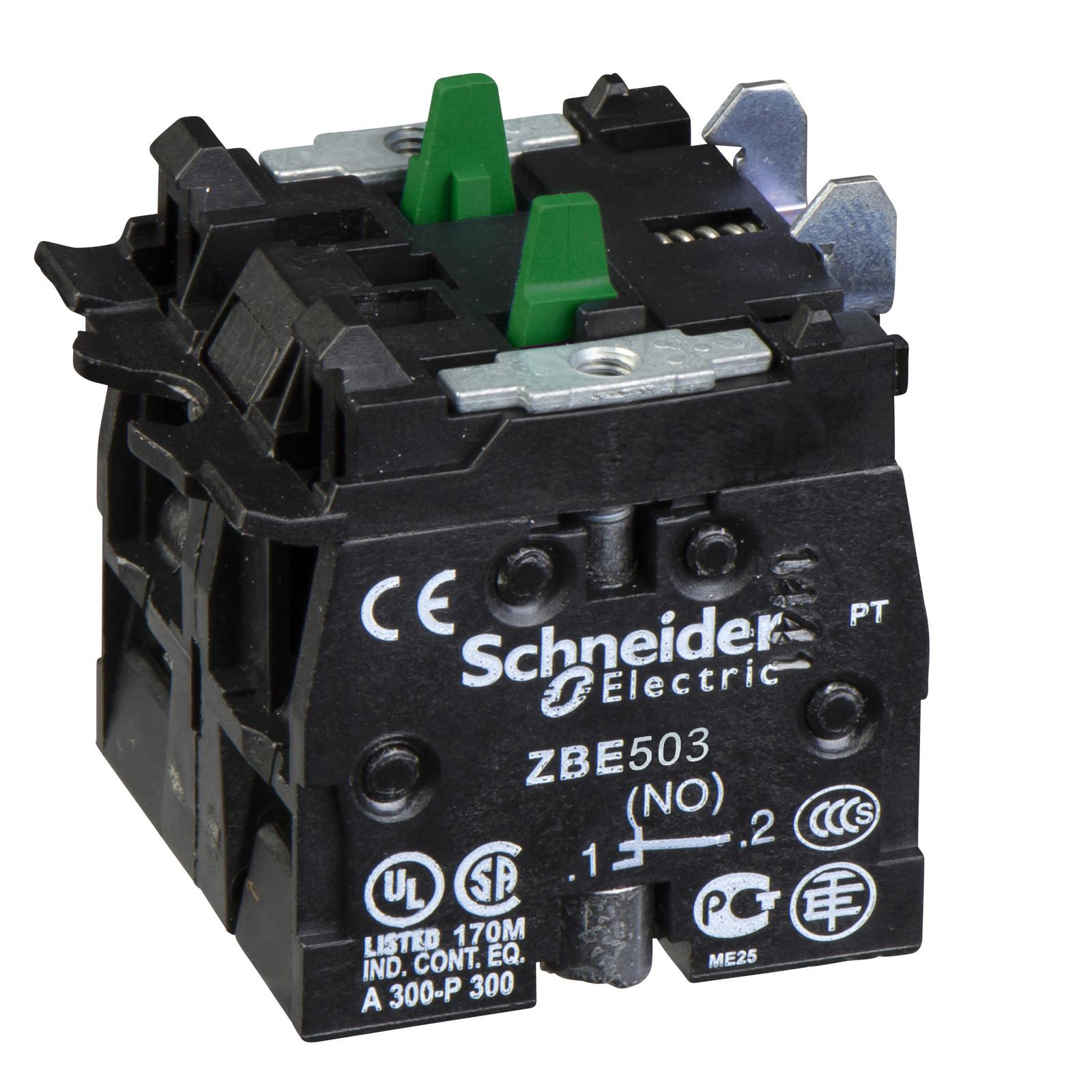 High power switching contacts block, Harmony XB4, silver alloy, screw clamp terminal, 2NO