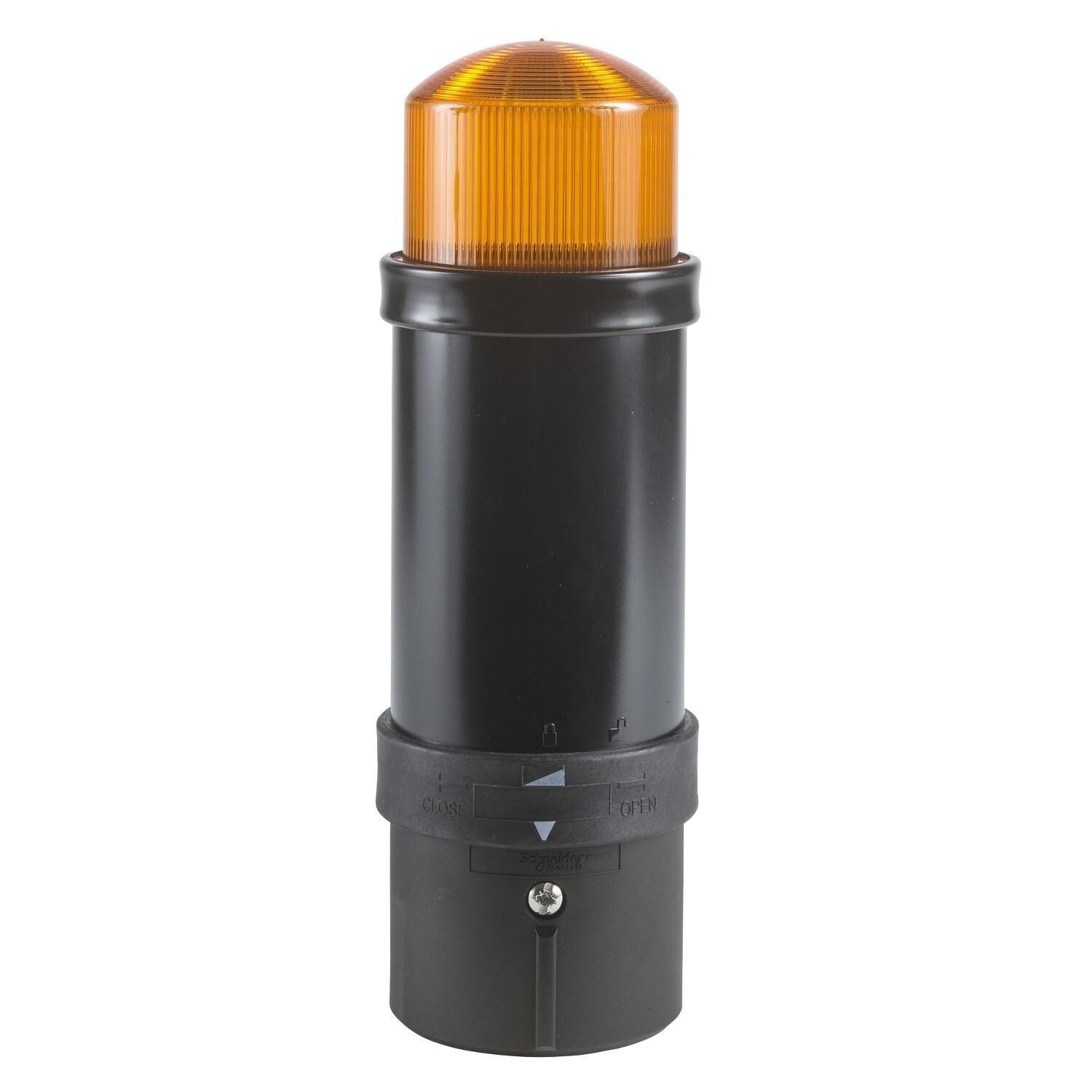 Illuminated beacon, Harmony XVB, plastic, orange, 70mm, flashing, integral flash discharge tube, 5 joule, 24V AC DC