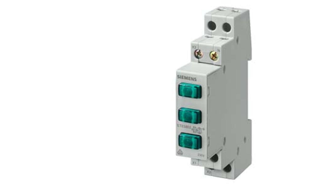 PHASE SIGNALL, D=70MM 3LAMPS 230V 3 X GRN