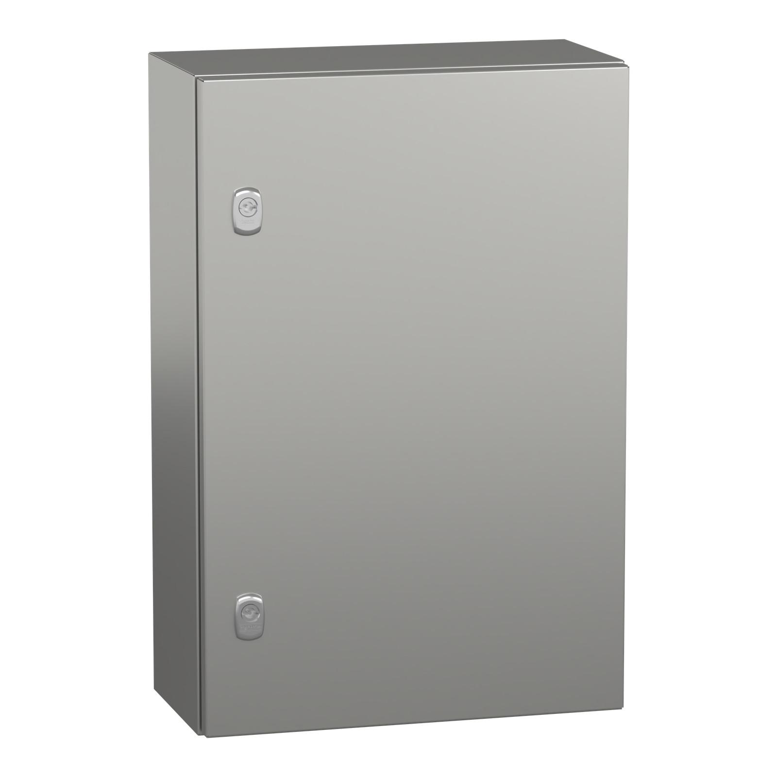 Wall mounted enclosure, Spacial S3X, stainless steel 316L, plain door, 600x400x200mm, IP66