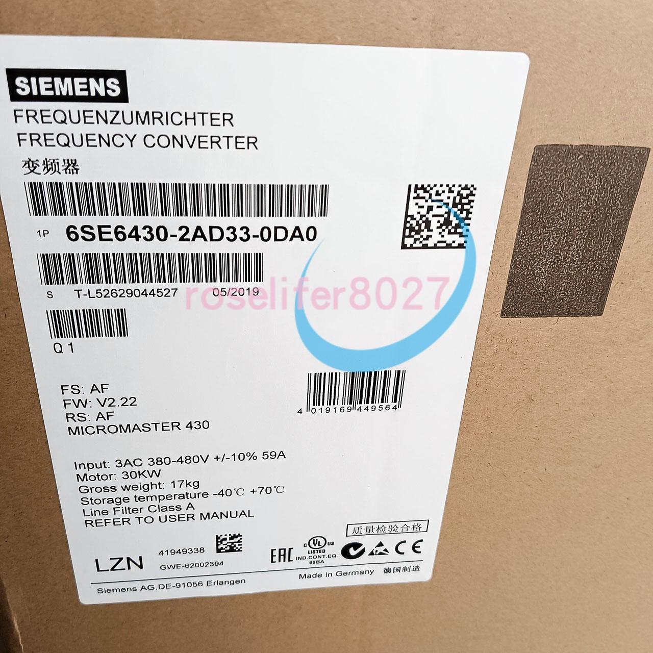 ONE Neuf Frequency Converter 6SE6430-2AD33-0DA0 6SE6 430-2AD33-0DA0