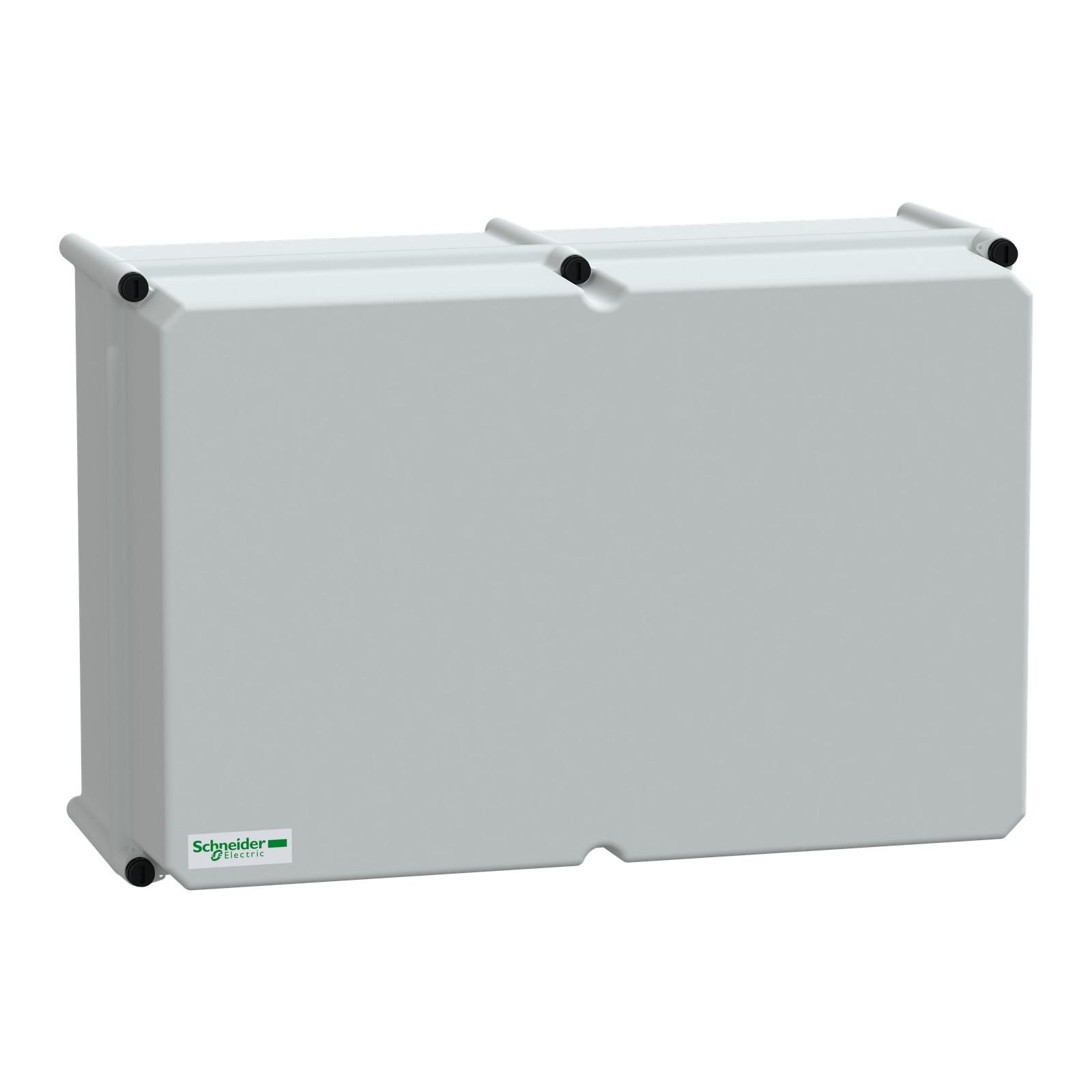 PLS box, polyester rear, opaque PC cover IP66 36x54x23cm