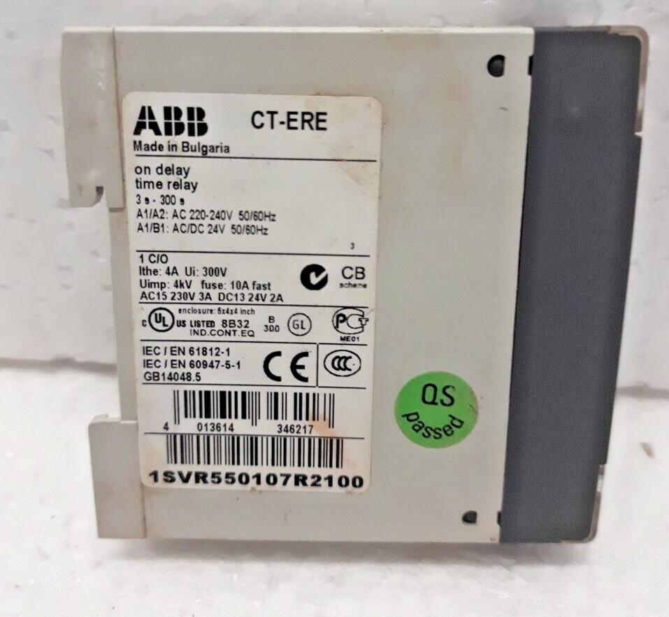 CT-ERE Time relay, ON-delay 1c/o, 3-300s, 24VAC/DC 220-240VAC