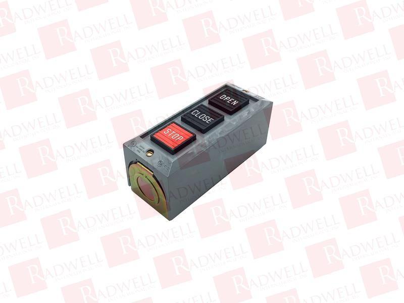 Complete control station, Harmony 9001B, 3 push buttons OPEN-CLOSE-STOP, 5A, 600V AC, NEMA 1