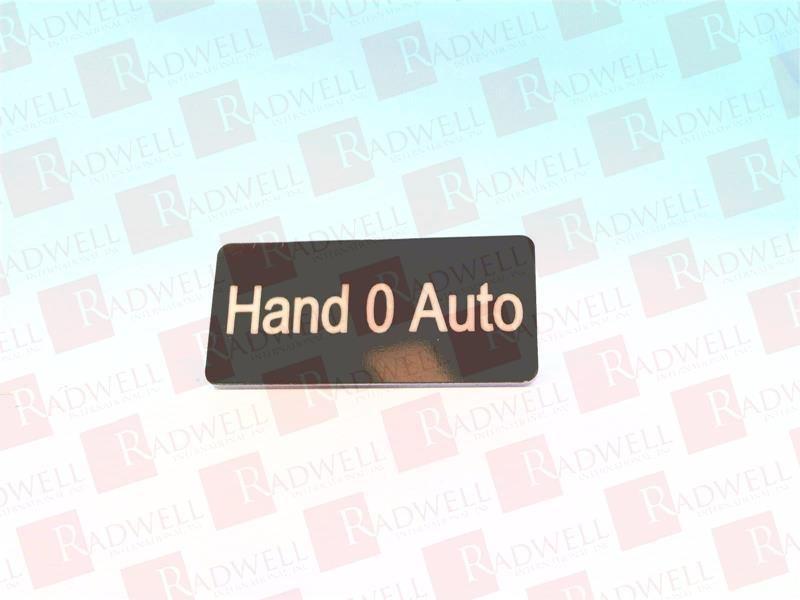 INSCR. LABEL, BLK 12.5X27MM, HAND O AUTO