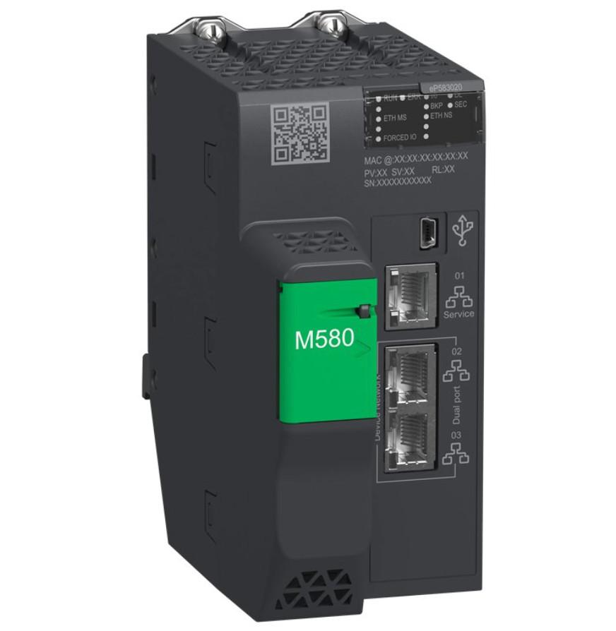 standalone processor, Modicon M580, 12MB, 125 Ethernet devices, 8 local IO racks of 3072 digital, 768 analog
