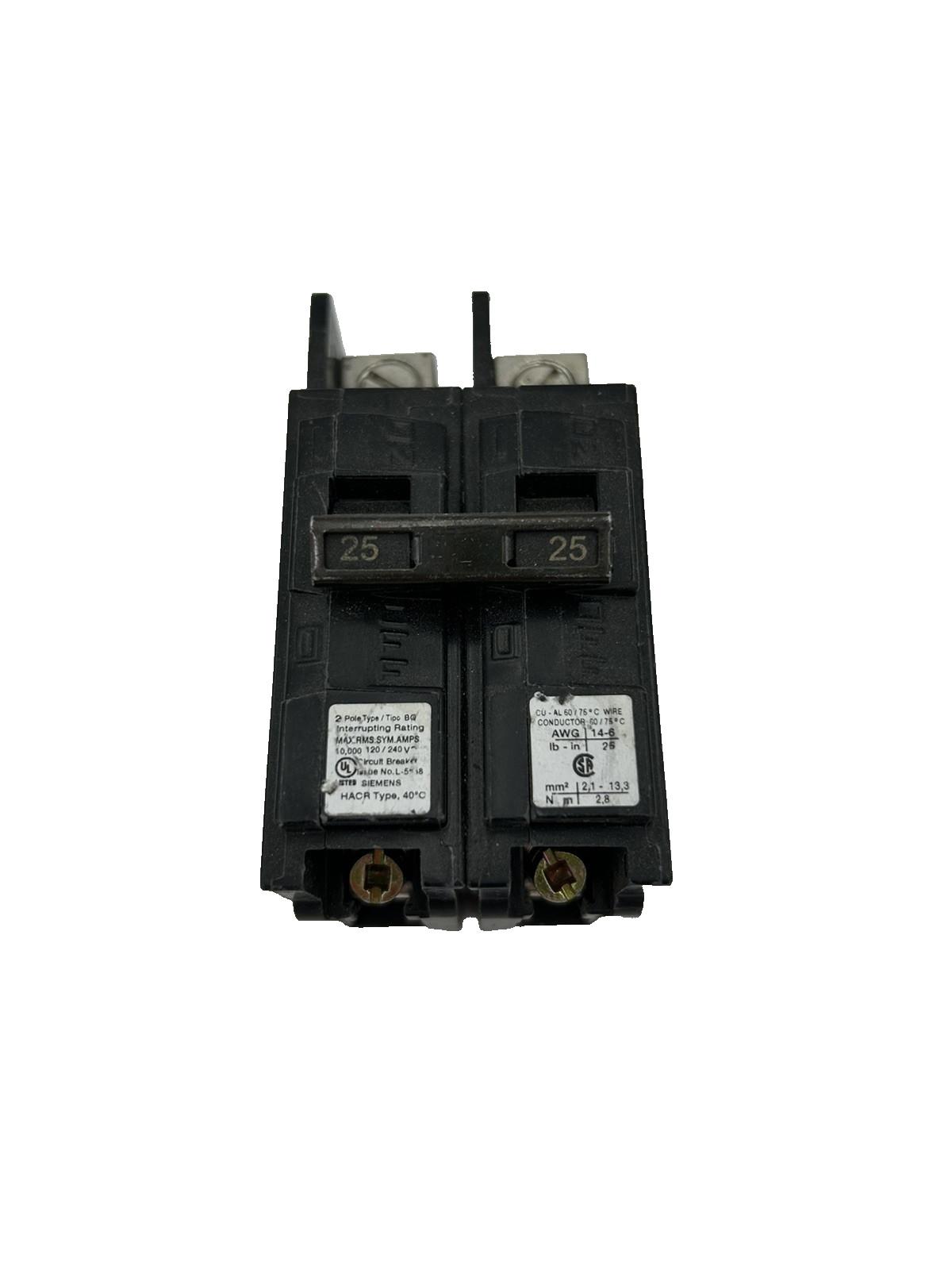 BRKR BQ 2P 120/240V 25A 10K LUG