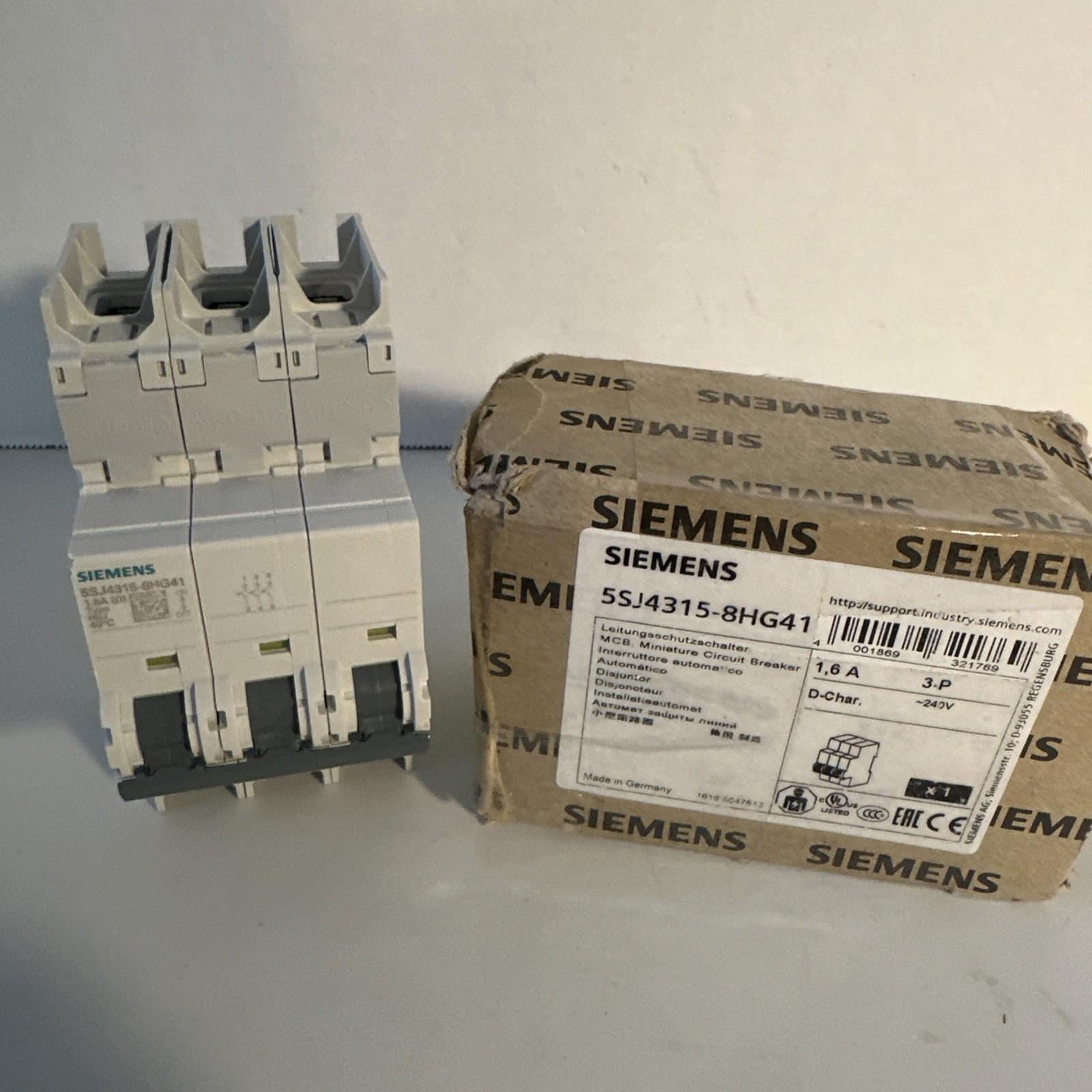 MCB 5SJ4 3P 240V 1.6A 14K D-TRIP