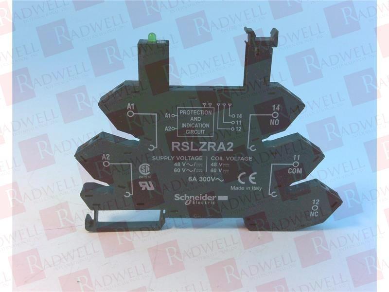Socket equipped with LED and protection circuit, Harmony, for RSL1 relays, spring terminals, 48…60V AC DC