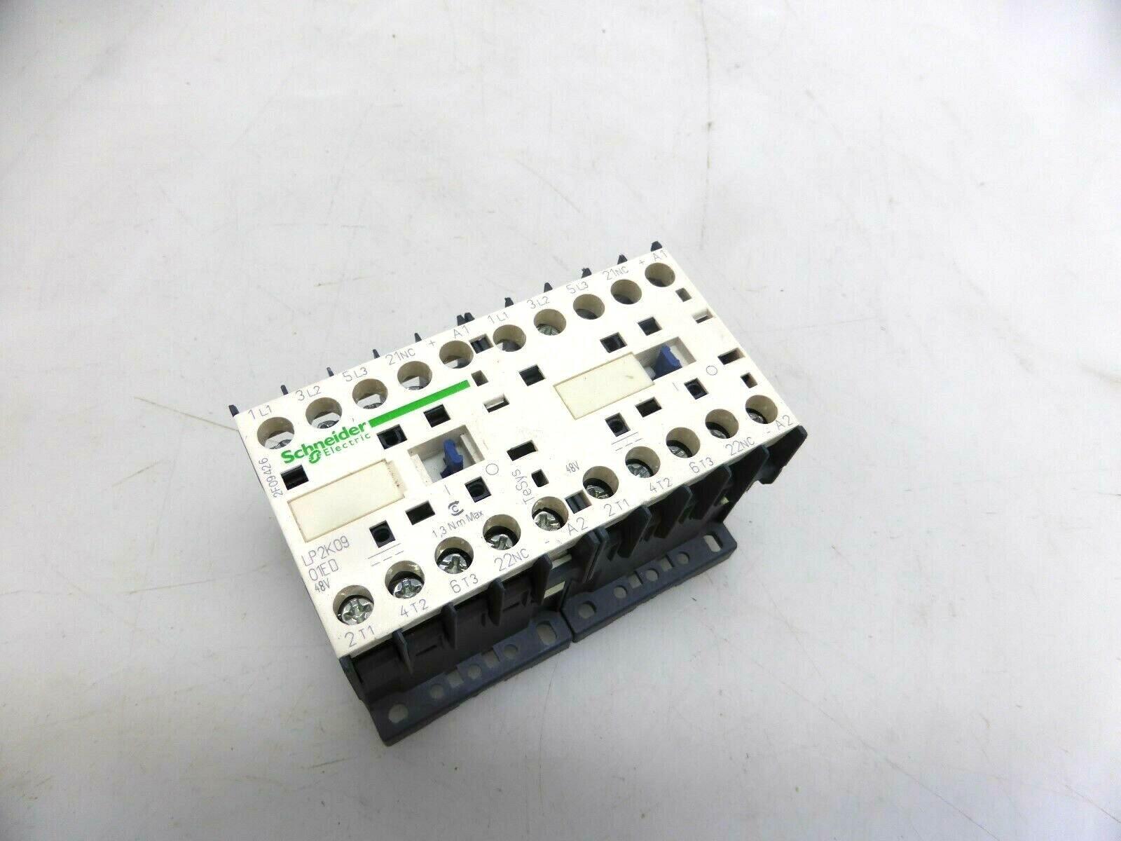 Reversing contactor, TeSys K, 3P, AC-3, lt or eq to 440V 9A, 1 NC, 48VDC coil