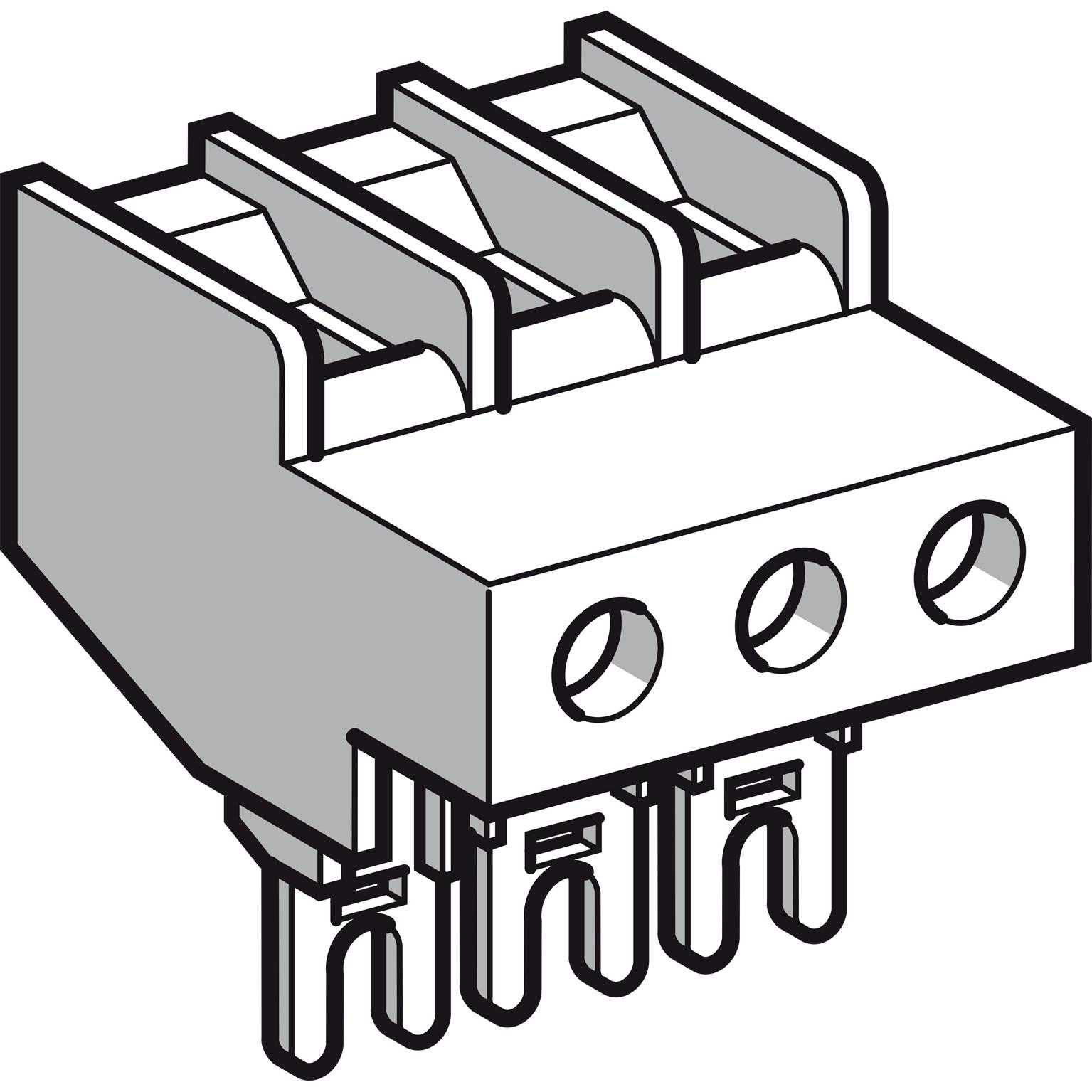 TeSys Deca - Terminal block - 4P - Screw clamp