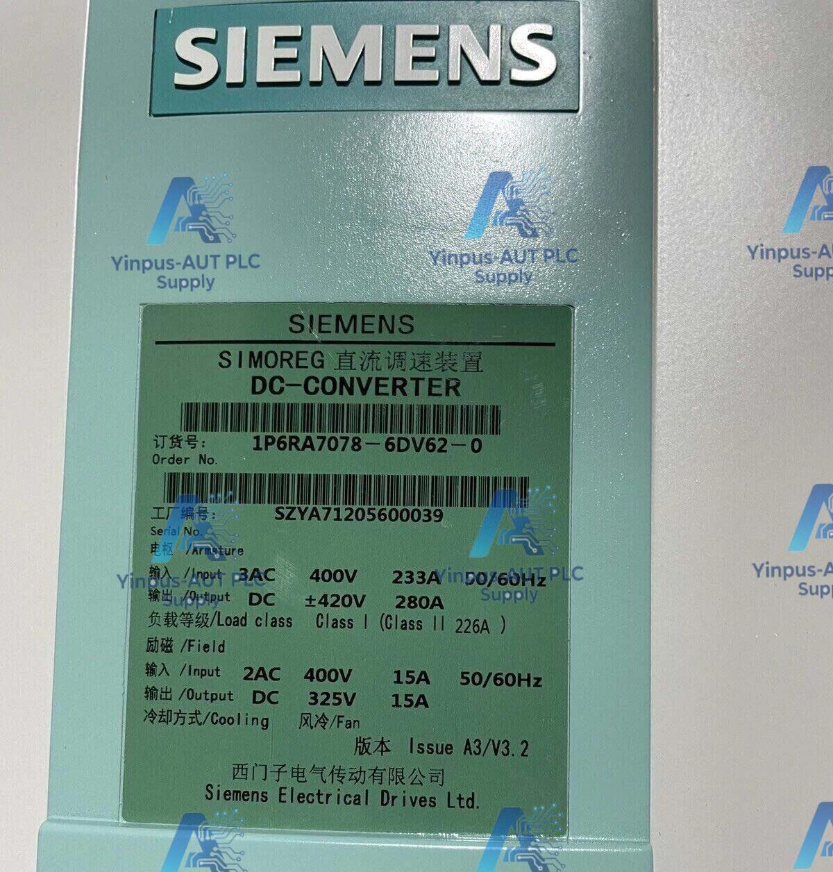 6RA7075-6DV62-0-Z DC GOVERNOR 6RA7 075-6DV62-0-Z DC Master