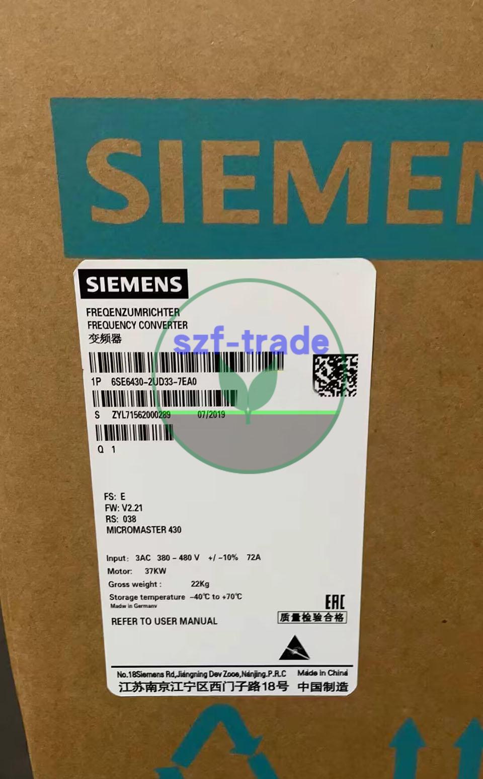 FREQUENCY CONVERTER 6SE6430-2UD33-7EA0 6SE6 430-2UD33-7EA0