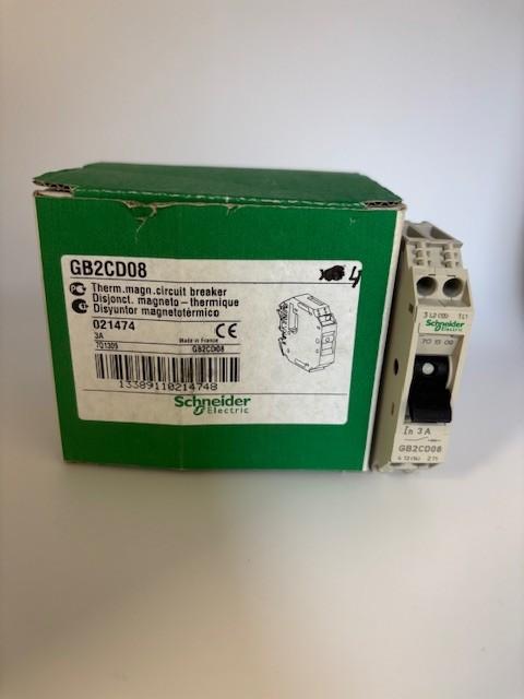 TeSys GB2 thermal magnetic circuit protector, 1 P + N, 3 A, Id = 40 A