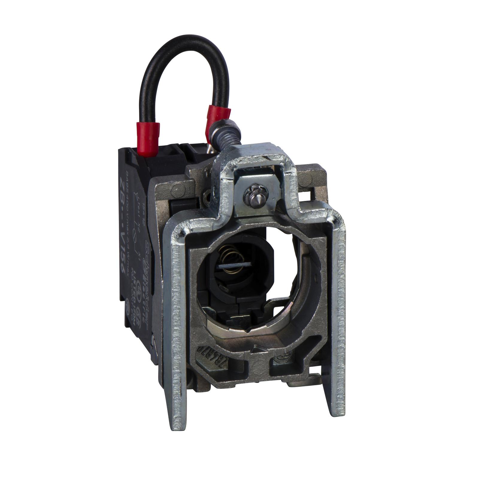 Light block with body fixing collar for BA9s bulb, Harmony XB4, metal, lt 250V