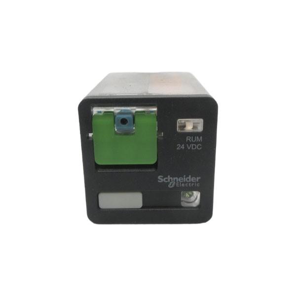 Universal plug in relay, Harmony, 10A, 2CO, with LED, lockable test button, flat (faston) terminals, 24V DC