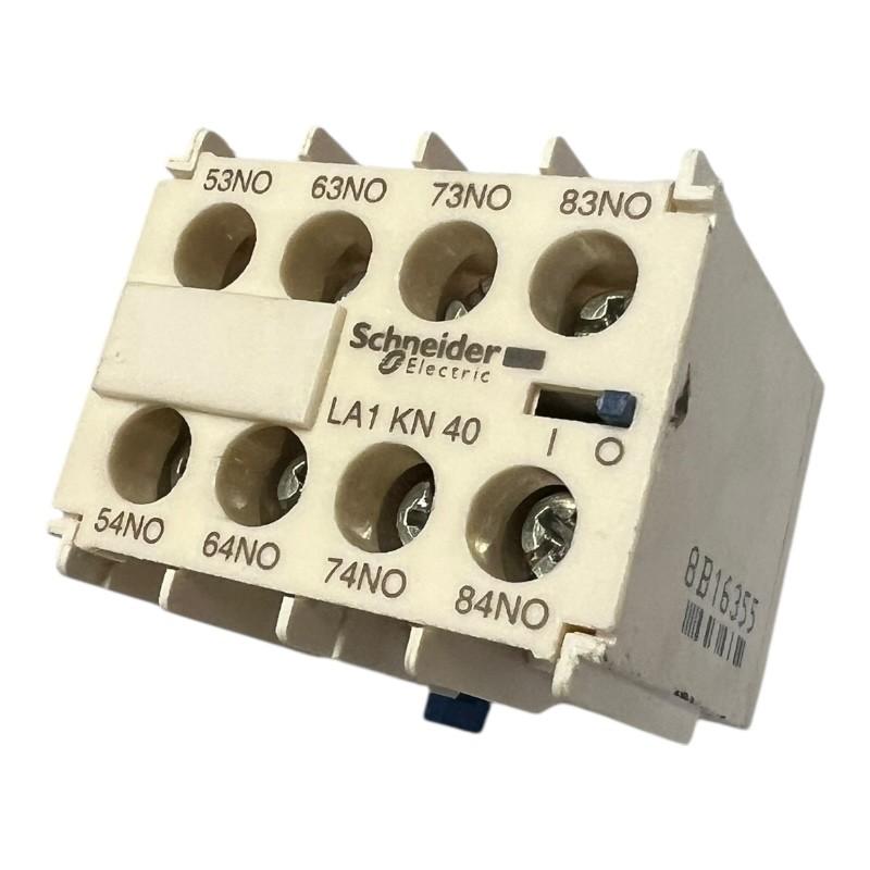 Auxiliary contact block, TeSys K, 4NO, front mounting, screw clamp terminals
