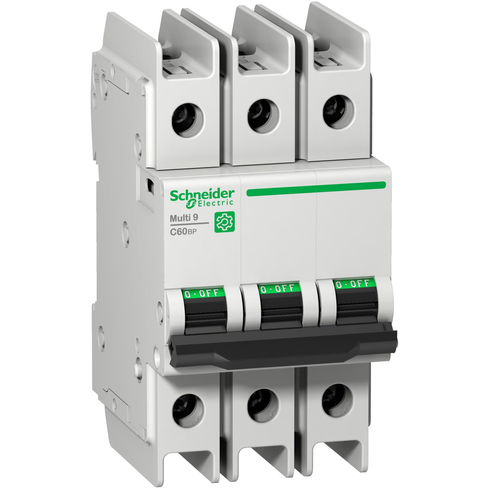 Miniature circuit breaker (MCB), Multi9 C60BP, 3P, 2A, D curve, 10kA (UL489), 10kA (IEC/EN 60947-2)