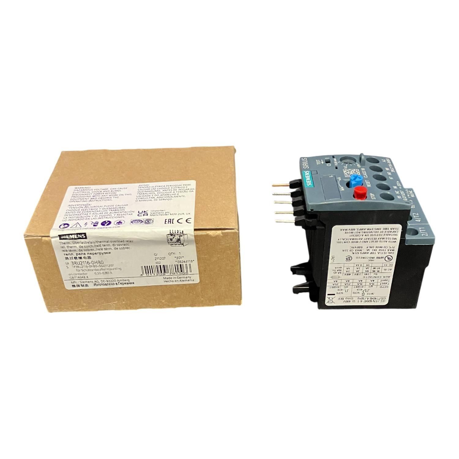 OVERLOAD RELAY CL10 S00 0.55-0.8A SCREW